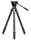 【中古】BENRO TTOR34CLVS4PRO トータス カーボン三脚 ビデオ三脚 カメラ用三脚 ビデオ雲台付属 カーボンファイバー 3型4段 レベリングベー...