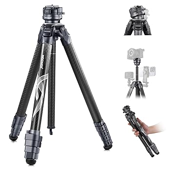楽天AJIMURA-SHOP【中古】NEEWER LITETRIP LT32 157cmトラベル三脚 カーボン 15°レベリング 360°パノラマ雲台、着脱式中心軸、ファストフリップバックル、Arca QR三脚プ