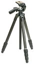 【中古】【未使用】SLIK カーボン三脚 ライトカーボン E84 II 4段 耐荷重5kg パイプ経28mm 3WAY雲台 ダブルナット式 109410