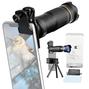 【中古】【未使用】Camnoon 36倍電話望遠レンズキット、ミニ三脚、電話クリップ、電話ホルダー、レンズバッグ、クリーニングクロス付き、望遠レンズセット スマ...