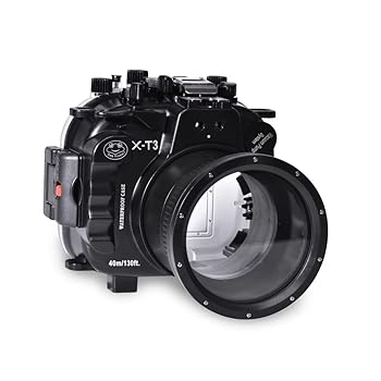 【中古】【未使用】Seafrogs 40m/130フィート 水中カメラハウジング 防水ケース Fujifilm X-T3用 16-55mm用ズームギア付き (ブラック)