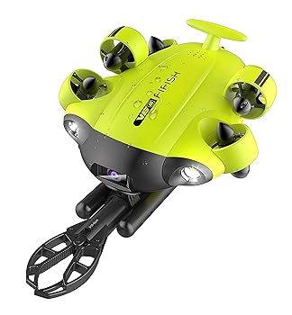 š̤ۡѡFIFISH V6s ROV ư 4K UHD VRإåɥå ꥢ륿ॳȥ LED Tr...