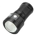 【中古】LED懐中電灯ダイビング、??QX310800LM防水LED懐中電灯COB水中80M写真ビデオダイビングフィルライトトーチ(ブラック)