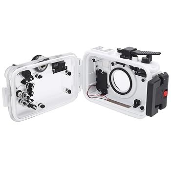 【中古】【未使用】カメラダイビングケース 60M防水カメラダイビングケースカバー保護ハウジングシェル オリンパスTG-6カメラ用 ダイビング 水泳 サーフィン そ