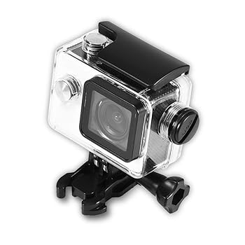 【中古】【未使用】カメラ防水ハウジング 充電ケーブル付きプロスポーツカメラ水中保護ケースハウジング 充電中の使用をサポート SJ4000 /