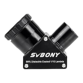 【中古】【未使用】SVBONY SV223 天頂プリズム、90 度、クリックロック、 99%高誘電防止天頂ミラー、フィルタースレッド、マットフリース、ステンレス製圧力リング