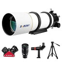 【中古】【未使用】SVBONY SV48P 天体望遠鏡セット 屈折望遠鏡 大口径90mm F/5.5 焦点距離500mm FMC RAP倍速フォーカサー 360...