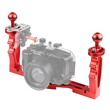 【中古】PULUZ デュアルハンドヘルドグリップ 水中トレイ安定剤 カメラサポート 照明アクセサリー アルミニウム合金製 1/4ネジ穴 滑り止め 手振れ防止 手 【中古】PULUZ デュアルハンドヘルドグリップ 水中トレイ安定剤 カメラサポート 照明アクセサリー アルミニウム合金製 1/4ネジ穴 滑り止め 手振れ防止 手