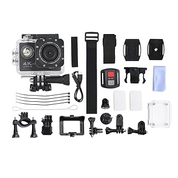 【中古】【未使用】写真アクセサリー 4K 30FPS 2.0インチ LCDスクリーン アクションカメラ 水中 30M 防..