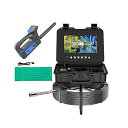 【中古】【未使用】512Hzロケーター付き下水道カメラ、DVR付き10.1インチパイプ検査カメラ、メーターカウンターおよびキーボード機能、工業用内視鏡排水管カメラ,30