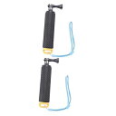 【中古】WATIIFUFU 2個 浮き棒 スト 充電器 グリップ アクションカメラ 浮力棒 防水スティック 手持ちスティック フローティングハンドル カメラスタビラ(2)