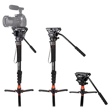 【中古】Coman 脚付き一脚 プロフェ