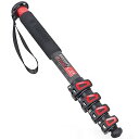 【中古】【未使用】Geehope カメラ一脚 カーボン コンパクト 12KG耐荷重 169CM全高 トラベル・旅行・登山に最適 カメラ・一眼レフ・ミラーレス用一...