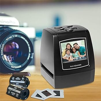 【中古】フィルム スキャナー、2.36 インチ LCD スクリーン付きポータブル フィルム コンバーター、多言語切り替え、画像プレビュー、再生および編集機能
