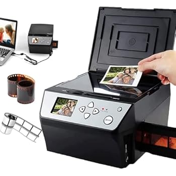 【中古】USB 多機能スキャナー (フィルム/スライド/写真)、135 および 110 フィルム/35mm スライド + 写真/ドキュメント/名刺を HD 22mp デジタル Jpg フ