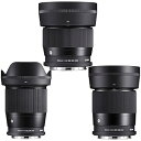 【中古】Sigma 16mm、30mm、56mm f/1.4 DC DN コンテンポラリー 3レンズキット Lマウント用。