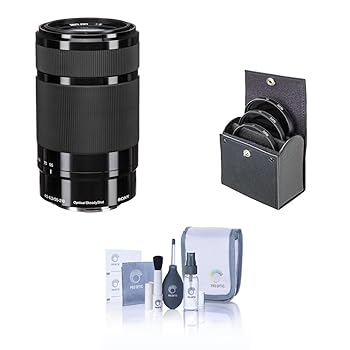 SONY - 【中古】Sony E 55-210mm f/4.5-6.3 OSS レンズ Sony E用 ブラック 49mmフィルターキット付き クリーニングキット付き