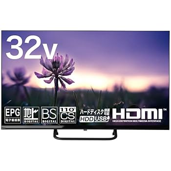 テレビ 32型 simplus フレームレス ベゼルレス ダブルチューナー 地デジ BS 110度CSデジタル HD