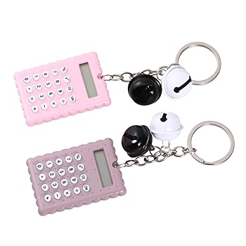 【中古】FUNOMOCYA 2個 ミニ キー リング キー リング 計算 ツール クリエイティブ ミニ 電卓 電子 電卓 キーホルダー ポータブル 電子 電卓 ポータブル
