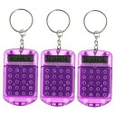 【中古】【未使用】3個 キーホルダー電卓 電子ペーパー 電子メモ 保存機能付き 計算機 ハイテク ミニチュアポケット 関数 電卓 バックパックキーホルダー 電卓...