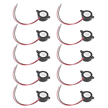 【中古】【未使用】10 個のセット大音量圧電ブザーアクティブ圧電ブザー 3-24V 連続アラーム電子アプリケーション用