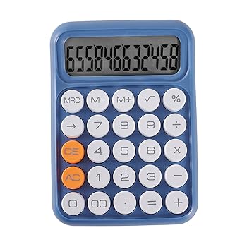QUHSSHIK 便利な関数電卓のためのヴィンテージスタイルのポータブルミニ電卓 ABS キーボード電卓, 青