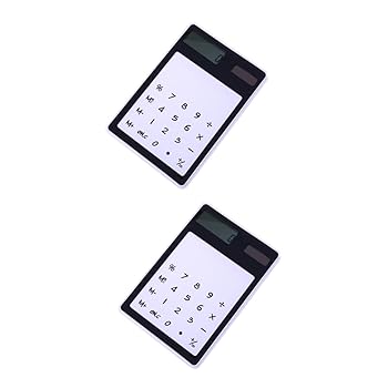 【中古】【未使用】EXCEART 2個 透明電卓 デスクコンピュータ 学校の必需品 標準電卓 デスクトップコンピュータ テントホルダーに名前を付ける クール電卓 教師用チ