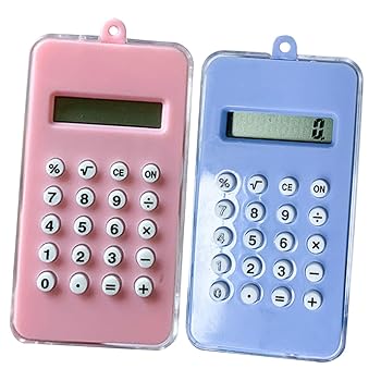 【中古】TOGEVAL 2個 電卓 cutegk mini vtoys テスト計算 ミニ詰め物 学生計算ツール Abs