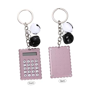 【中古】【未使用】QUMIIRITY 2個 電子 電卓 子供用 電卓 電卓 子供用 ポータブル 電卓 Pvc 電卓 学生 ポケット 電卓 ミニ 電卓 キーリング キー リング 形 電卓