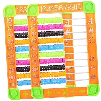 【中古】【未使用】VICASKY 2個 そろばん 子供の電卓のおもちゃ 子供の教育ゲーム プラスチック