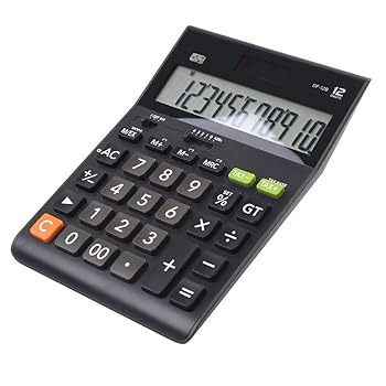 【中古】【未使用】計算機 ホームオフィス用デュアルパワーソーラー電卓ビッグスクリーン、12ビットコ..