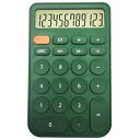 【中古】【未使用】Kindsion CLT-100 フラットデザイン ベーシック 標準機能 電卓 12桁 LCD 自宅 オフィス 学校 (ダークグリーン)