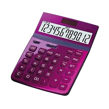 樂天商城 - 【中古】PWV 金融計算機多機能計算機電子会計事務用品机のための大画面表示太陽電池電卓のための机のための太陽電池計算機の供給および移動（色：紫） (C