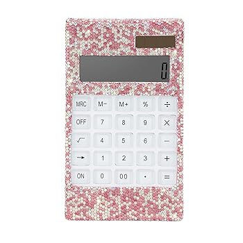 【中古】【未使用】標準機能 オフィス デスクトップ 電卓 キラキラ光るラインストーンで装飾 おしゃれなデスクの必需品 オフィス 学校 自宅用 (ピンク) ajimura4861-12443933 AJIMURA-SHOP パッケージ画像