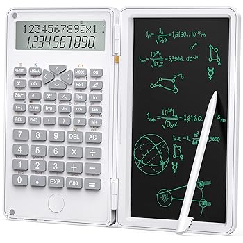 【中古】LMAIVE 電卓 科学電卓 12桁電卓 ライティングタブレット付き 折りたたみ式金融電卓 LCDデュアルディスプレイデスク電卓 ポケット電卓 学校やオフ