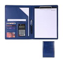 【中古】バインダー システム手帳 ビジネス手帳 A4 フォルダー 防水 PU革製 多機能 バインダー バインダー 電卓付き 男性と女性のために ビジネスオフィ