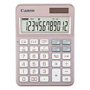 【中古】キヤノン カラフル電卓 ミニ卓上 12桁 ピンクゴールド KS-126WUV-PG 【まとめ買い3個セット】