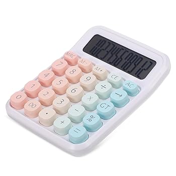 乐天商城 - 【中古】UTHCLO グラデーションカラー計算機 かわいい電卓デスクトップ 大画面電卓 デスクトップ電卓 かわいい基本的な電卓 数値計算機 オフィス電卓 電