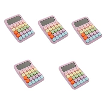 【中古】HOODANCOS 5個 キーボード電卓 数学電卓 オフィス計算ツール 小さな基本的な電卓 関数電卓 機械式電卓 便利な計算機 小さな電卓ツール 電卓デス