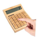 【中古】【未使用】LALAFINA レトロな29キー電卓クリエイティブバンブー製計算ツールオフィス用ポータブルソーラーラーニングアクセサリー(数字パターンをチェ...