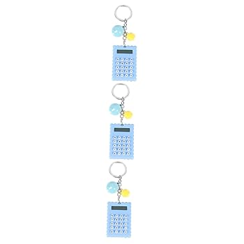 【中古】HOMOCONO 3個 ポケット電卓 簡単な電卓 基本的な計算機 キッズ電卓 キッズキーチェーン キーバックル付きミニ電卓 キーバックル付き電卓 学生文