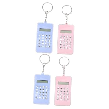 【中古】【未使用】HOMOCONO 4 個 電卓 ペンダント キーホルダー 子供用 キーホルダー バックパック用 数学 キーホルダー オフィス バッグ ペンダント コンピュタド