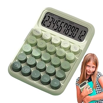 【中古】【未使用】子供用電卓、かわいい電卓、滑り止めデスク電卓、人間工学に基づいたデスクトップ電卓、機械式電卓、キーボード電卓、ホームスクール用電卓、子