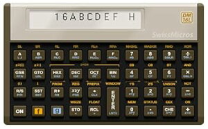 【中古】【未使用】SwissMicros DM16L プログラマー用電卓 - 高度なRPN電卓、16進法、2進法、8進法の機能、コンパクトなデザイン、プログラマーやエンジニアに最適