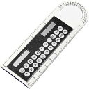【中古】【未使用】ブラック ミニ電卓 ポータブル ポケット電卓 ハンドヘルド ベーシック電卓 3イン1 ソーラーパワー計算機 ルーラー 拡大鏡 学生 子供 学校...