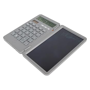 【中古】電卓、学校用ポータブル関数電卓(グレー)