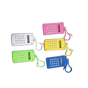 【中古】HOMOCONO 5個 クリエイティブキャンディーカラーレコナー 単純なポータブル数学学習ステーショナリー 小さな電卓 電卓ペンダント 幼児電卓 電卓