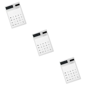 【中古】【未使用】ROMISBABA 3個 電卓科学 プログラム可能 タッチスクリーン電卓 オフィス電卓 筆記用タブレット ボタン 小さな卓上電卓 透明タッチ電卓 ソーラー