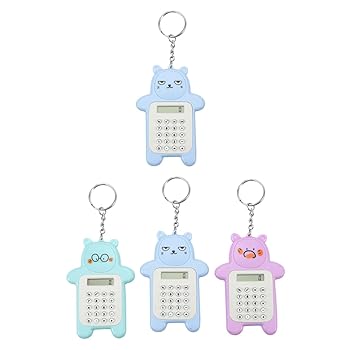 【中古】PHENOFICE 4個 算術電卓 ミニ電卓キーリング 電卓小さい かわいい小さな電卓 ミニ電卓キーホルダー ミニキーホルダー電卓 mini pc xp ユニバーサ