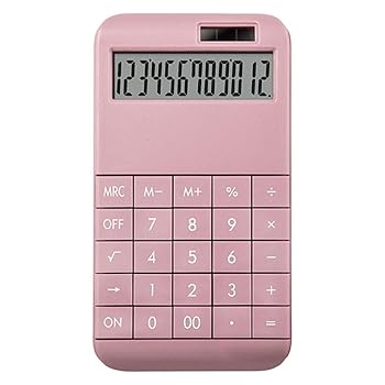 樂天商城 - 【中古】【未使用】12桁デスクトップ電卓 デュアルパワーLCDディスプレイ ホームオフィス用 ピンク
